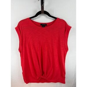 Sanctuary Womens‎ Red Front Knot Slub Knit Top Size Medium summer luxury